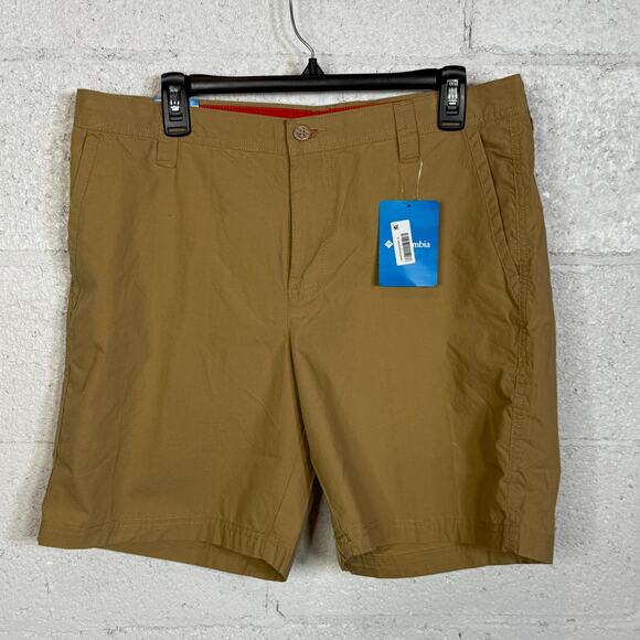 Columbia Men's Washed Out 10" Cotton Shorts, Crouton dark tan, 42W - Picture 1 of 5